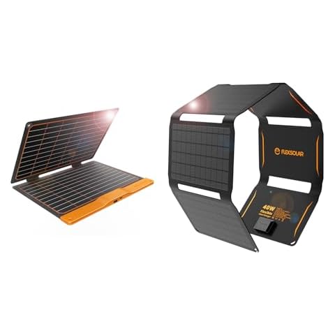 FlexSolar 40W and 20W Foldable Solar Panel Charger with USB-C and USB-A Outputs for Phones, Power Banks, Tablets - Waterproof for Camping, Hiking, Backpacking Cover