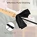 Flute Cleaning Kit With Cleaning Stick And 3 Cloths, Plastic Rod For Wind Instruments