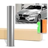 12'x60' (1FTx5FT) Silver Matte Metallic Satin Pearl Vinyl Wrap Auto Car Sticker Decal Film Sheet Bubble Free Air Release Technology with Tool Kit