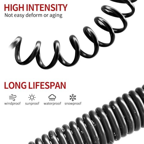 Image of Energeaster 26FT 12V /24V Cigarette Lighter Extension Cord 16AWG, Black | Male to Female Socket 72W /6A Extension Cable with LED Light for Air Compressors, Mini Fridges, Car Vacuums, Other 12V Devices