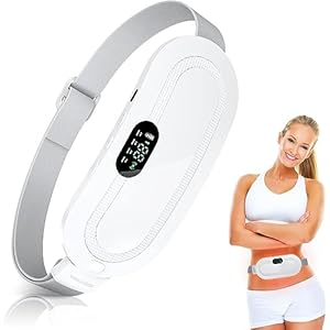 Cojín calefactor mensual cinturón lumbar eléctrico inalámbrico con masaje por vibración 3 temperatura ajustable cinturón calefactor regla dolorosa para vientre abdomen espalda