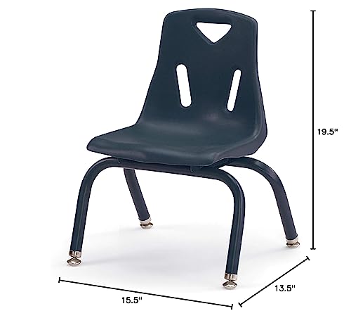 Image of Jonti-Craft Berries 8120JC1112 Stacking Chair with Powder-Coated Legs, 10 inch Height, Navy