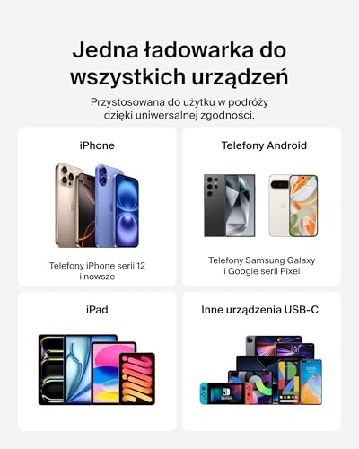 Belkin ładowarka sieciowa USB-C 25 W – szybkie ładowanie USB-C PD 3.0 z PPS dla urządzeń Apple iPhone 16, iPhone 15 Plus, Pro, Pro Max, iPad, Samsung Galaxy S25, Pixel 9, Nintendo Switch – czarna