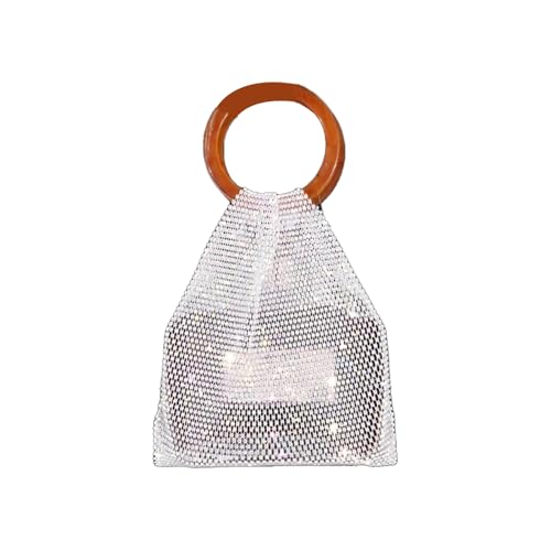 Pochettes en strass blanc pour ranger vos cosmétiques en soirée et voyage