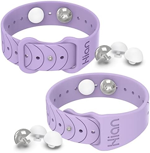 Hion 1 Paar Armbänder zur Linderung von Reisekrankheit Reise Akupressur Armbänder Übelkeits-Entlastungsband für Morgendliche Übelkeit, Seekrankheit, Autokrankheit, Band(Lila)
