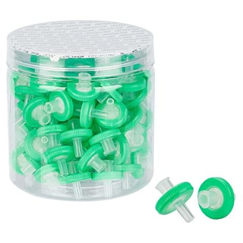 OLYCRAFT 100 Stück Spritzenfilter Non-sterilized Grün Spritzenfilter PES Hydrophile Filtration 4 mm Innendurchmesser 2 mm Loch Spritzenfilter für Laborfiltration Cover
