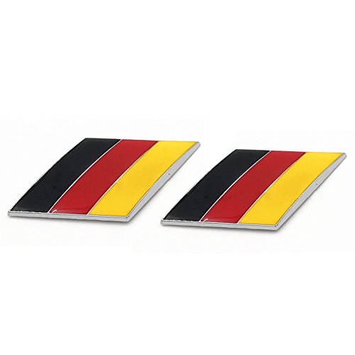 Dsycar 2 Pcs/Paire 3D Métal Allemagne Drapeau De Voiture Corps Côté Fender Arrière Coffre Emblème Badge Autocollants Stickers pour Universal Cars Moto Car Styling Décoratif Accessoires