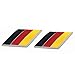 Dsycar 2 Pcs / Paire 3D Métal Allemagne Drapeau De Voiture Corps Côté Fender Arrière Coffre Emblème Badge Autocollants Stickers pour Universal Cars Moto Car Styling Décoratif Accessoires