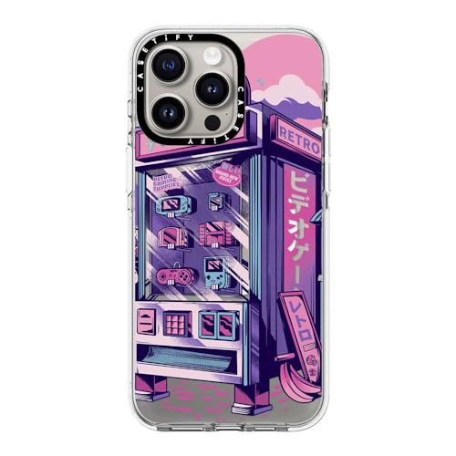Coque iPhone 15 Pro Max antichoc CASETiFY transparente MagSafe motif rétro