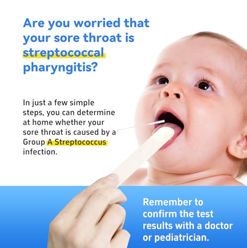 AssuTest Strep A Antigen Haus-Selbsttest-Kit Schneller Streptokokken Hals Test Kit zum Nachweis von Gruppe A Streptokokken-Antigen Schnell und genau Einfach zu folgen Selbsttest Kit 1 -Count