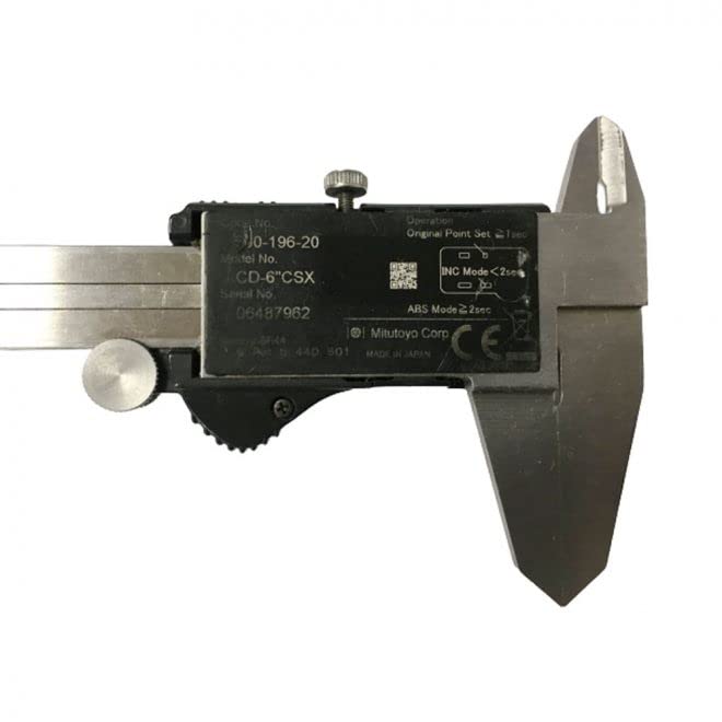 Calibrador absoluto Digimatic (rango: 0 a 150 mm) para talleres mecánicos, médicos, investigación y laboratorio | Modelo: Mitutoyo 500-196-20 Absoluto