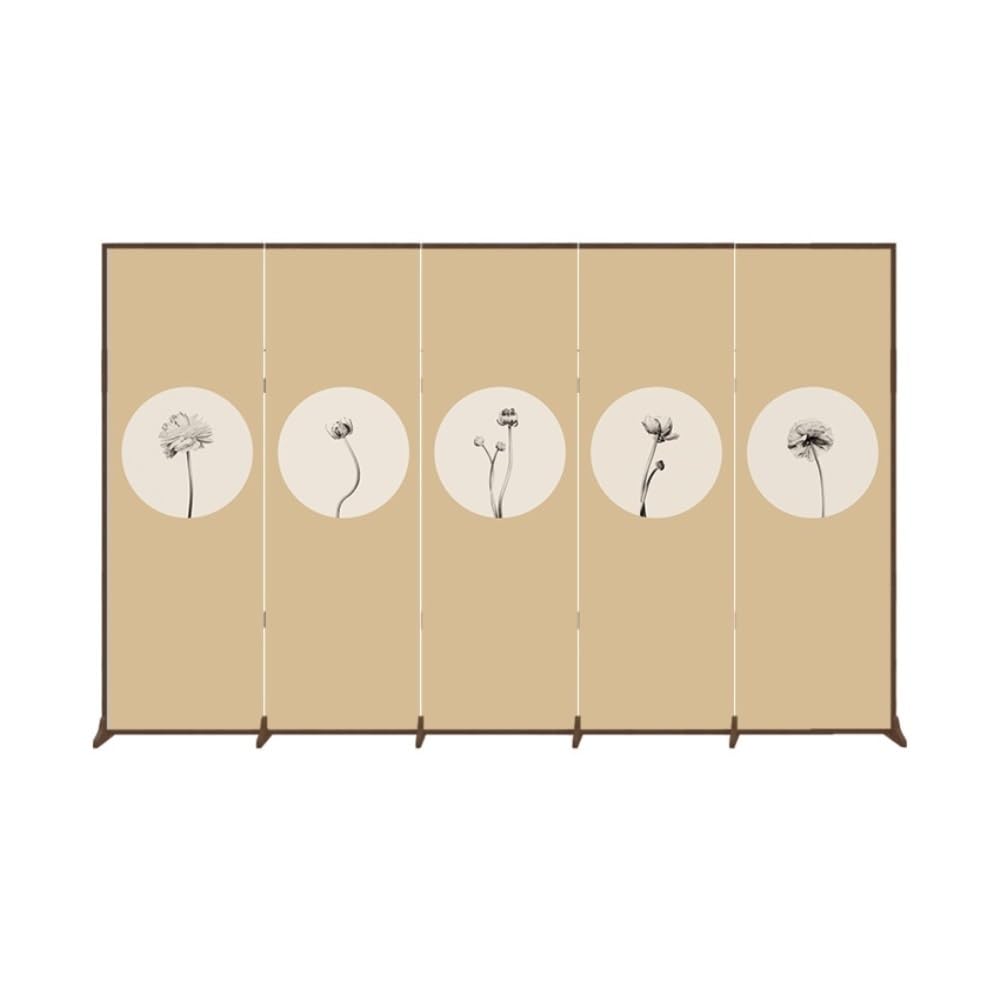 Privacy Screen Floor-standing Screen Partition Living Room Entrance Hall Decoration Lotus Privacy Foldable Background Wall Room Divider