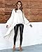 PRETTYGARDEN Women's Lantern Long Sleeve Round Neck High Low Asymmetrical Irregular Hem Casual Tops Blouse Shirt Dress (White,Large)