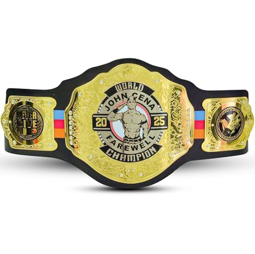 Wrestling Championship Title Belt Replica - Adult Size Replica Title Championship Authentic Look (2023 John Cena Belt)