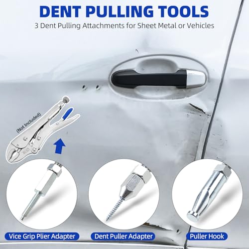 FreeTec 9-in-1 Radlager Abzieher Radnabenabzieher Set mit Gleithammer, 2/3 Backen Lager Innenlager Auszieher Innenabzieher, Vorder- und Hinterradnabe Abzieher Gleithammer Dentzieher für Autoreparatur