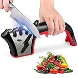 Knife Sharpener, 4-in-1 Kitchen Knife Accessories, Easy Sharpening 4-Stage Kitchen Sharpener Helps Repair, Restore and Polish Blades, Safely and Easy to Use for Kitchen, Camping & Hiking