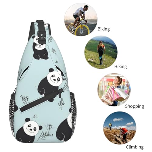 Bolso cruzado casual estilo Panda para hombre y mujer miniatura 6