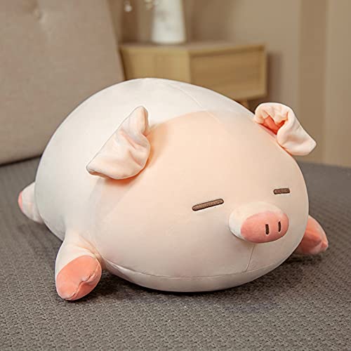 Lannery Pig Stuffed Animal Hugging Pillow, Soft Fat Pig Plush Toy Gifts For Kids, Valentine, Christmas (Sleeping Eyes, 15.7") #TOP1