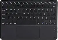 Teclado Sem Fio Bluetooth com Touchpad Integrado, 24cm x 17cm, Até 40 Horas de Trabalho, Interface de Carga Tipo C, Preto