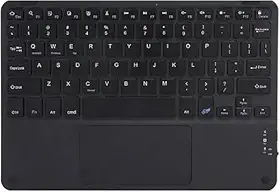 Teclado Sem Fio Bluetooth com Touchpad Integrado, 24cm x 17cm, Até 40 Horas de Trabalho, Interface de Carga Tipo C, Preto