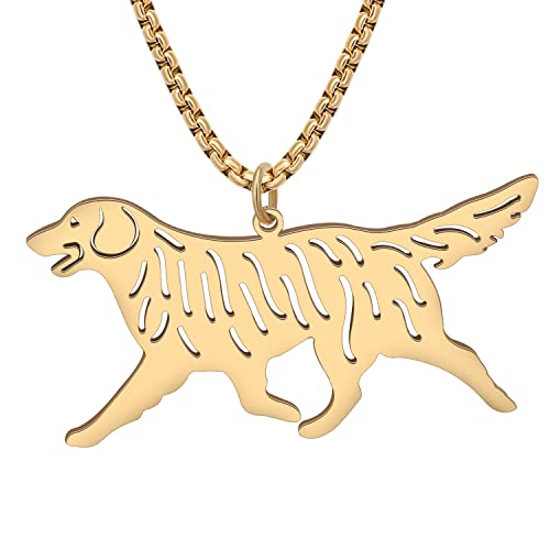 Cadeaux pour femme maman chien : collier mignon en acier inoxydable plaqué or DUOWEI