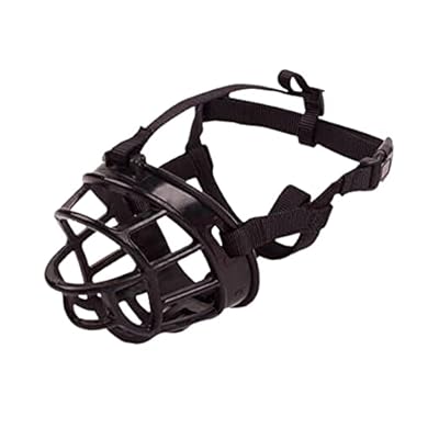 AUTUUCKEE Dog Muzzle, Soft Silicone Basket Breathable Muzzle for Dogs, Allows Panting and Drinking, for Anti-Barking and Anti-Chewing(Black,size:39-43cm)