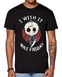 Seven Times Six Friday The 13TH Shirt Men's Jason Voorhees Chibi Short Sleeve Graphic Tee (X-Large) Black