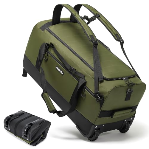 Fanwoli 30'' Waterproof Rolling Duffel Bag with Wheels