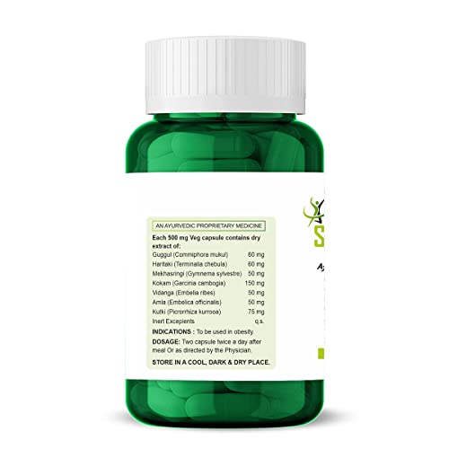 Image of Slim N Slim Weight & Fat Management Ayurvedic Veg capsules with Garcinia combogia - 60 caps