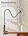 VOLTIFYMAX Gooseneck Kindle Holder with Remote Page Turner for Reading in Bed,Tablet Mount Holder for Desk,Flexible Long Arm for Tablets iPhones Kindle Accessories