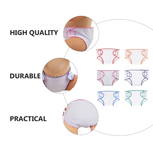 ibasenice Acessorios Para Boneca Fraldas De Boneca DIY Para Crianças 6 Peças De Fraldas De Bebê Roup