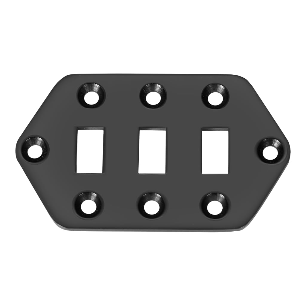 KAISH Electric Guitar Pickup Selector Switch Plate Control Plate for Vintage/Classic Jaguar Guitar Black, Pickup Switch Plate