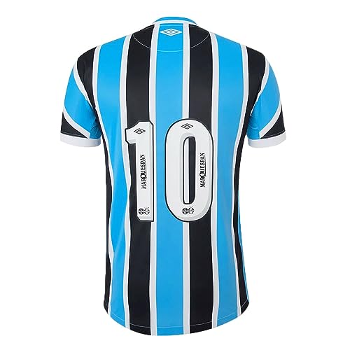 Camisa Masculina Grêmio Of. I 2023/24 Umbro Com nº 10 Cor:Azul;Tamanho:G