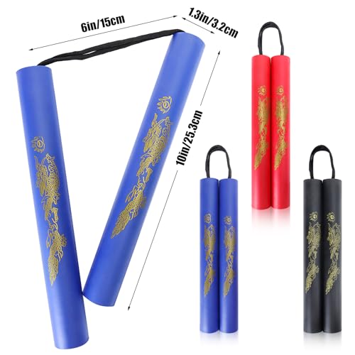 Wpxmer 6 Pack Foam Rubber Training Sticks, Martial Art Sticks for Kids & Beginners Practice and Training (6)