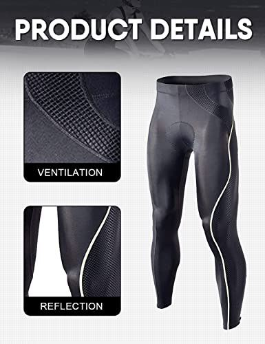 Rion 2022 Years New Men's Cycling Pants Compression Shaping Leggings Pants Mens Running Lightweight Mountain Bike 4D Padded Leggings Cycling Pants Moisture Absorption Perspiration Breathability #TOP3