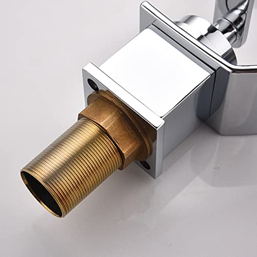 Robinet d'évier de salle de bain cascade monotrou mitigeur lavabo chrome