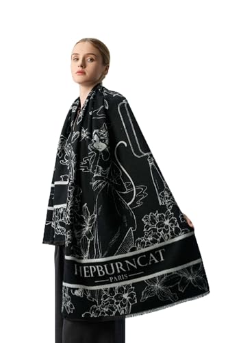 Écharpe femme laine au toucher cachemire idée cadeau anniversaire XL