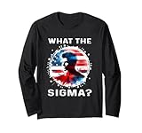 Photo Gallery brainrot - maglietta divertente con scritta "what the sigma ironic" maglia a manica Photo Gallery brainrot - maglietta divertente con scritta "what the sigma ironic" maglia a manica