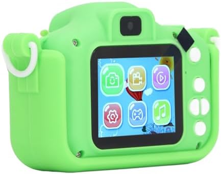 Kids Camera Toy, 32G Portable Children Digital Selfie Camera Front Rear Camera Silicone Cover 4000W Pixels for Travel
