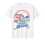 kapuzenpullover bedrucken 17PRIN00443A Disney Little Mermaid Pastel Rainbow Retro Graphic T-Shirt