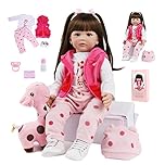 SYP Reborn Dolls 24 Inch 60 cm Reborn Baby Soft Silicone Vinyl Reborn Baby Dolls Like Real Doll Handmade Reborn Toddler Dolls Toy Real Life Reborn Dolls Girl Realistic