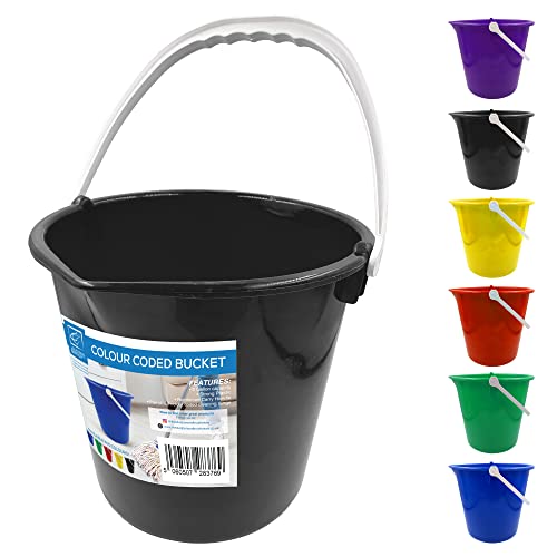 Colour Coded 10L Plastic Bucket with Handle