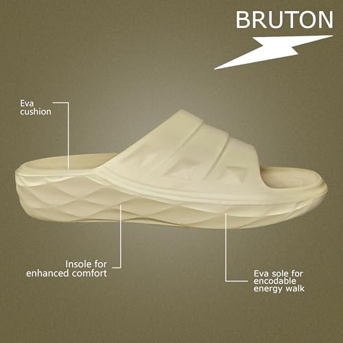 Image of BRUTON Stylish Eco-Friendly Slippers Slides Light-Weight Slipper for Men