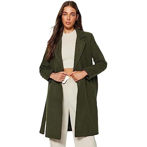 Manteau Femme Trendyol Khaki 44 Cover