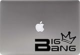 Bigbang Crown Version 2 Vinyl Decal Sticker for Computer MacBook Laptop Ipad Electronics Home Window Custom Walls Cars Trucks Motorcycle Automobile and More (Black)