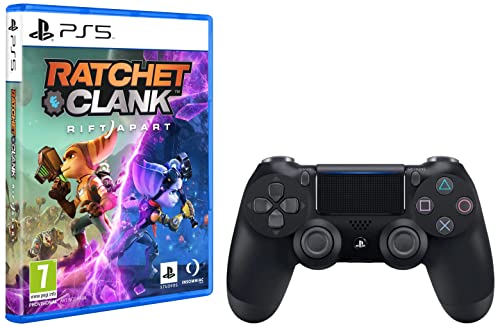 Image of Sony DualSense Wireless Controller Black (PlayStation 5) & PS5 RATCHET & CLANK: RIFT APART