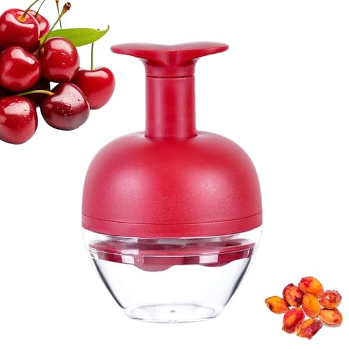 Jlobnyiun Herramienta para deshuesar cerezas – 4 agujeros, para hacer mermeladas de oliva, para el hogar, cocina, hornear, camping, picnic, mermelada