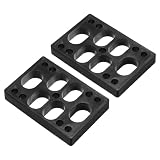 PATIKIL 1/2' Plaquettes de Surélévation pour Skateboard, Lot de 2 Plaquettes D'Amortissement en PU de 3X2 en Forme de Coin pour Camion de Skateboard, Noir