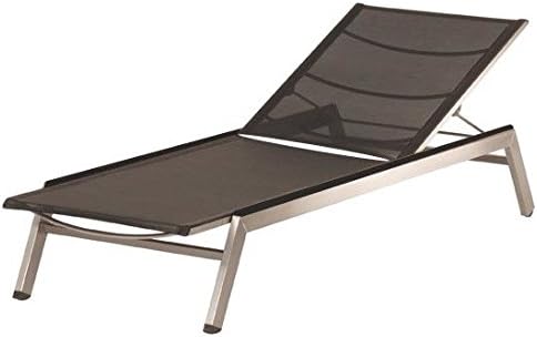 2014-26S Capri Sunlounger, Silver Frame with Black Textylene (Set of 2)