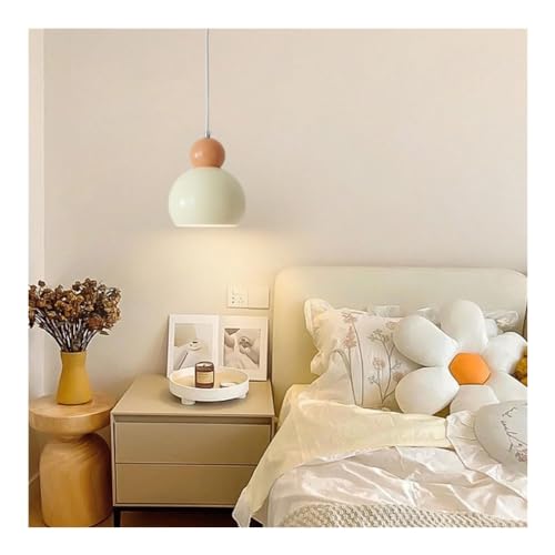 HEIGESB Lámparas colgantes para comedor Lámparas colgantes color crema Lámpara encantadora para habitación de niñas Lámpara de iluminación de lujo con pantalla de vidrio Luces colgantes modernas Lám